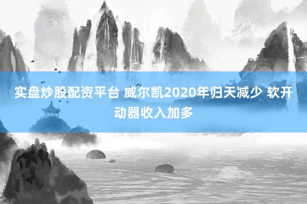 实盘炒股配资平台 威尔凯2020年归天减少 软开动器收入加多